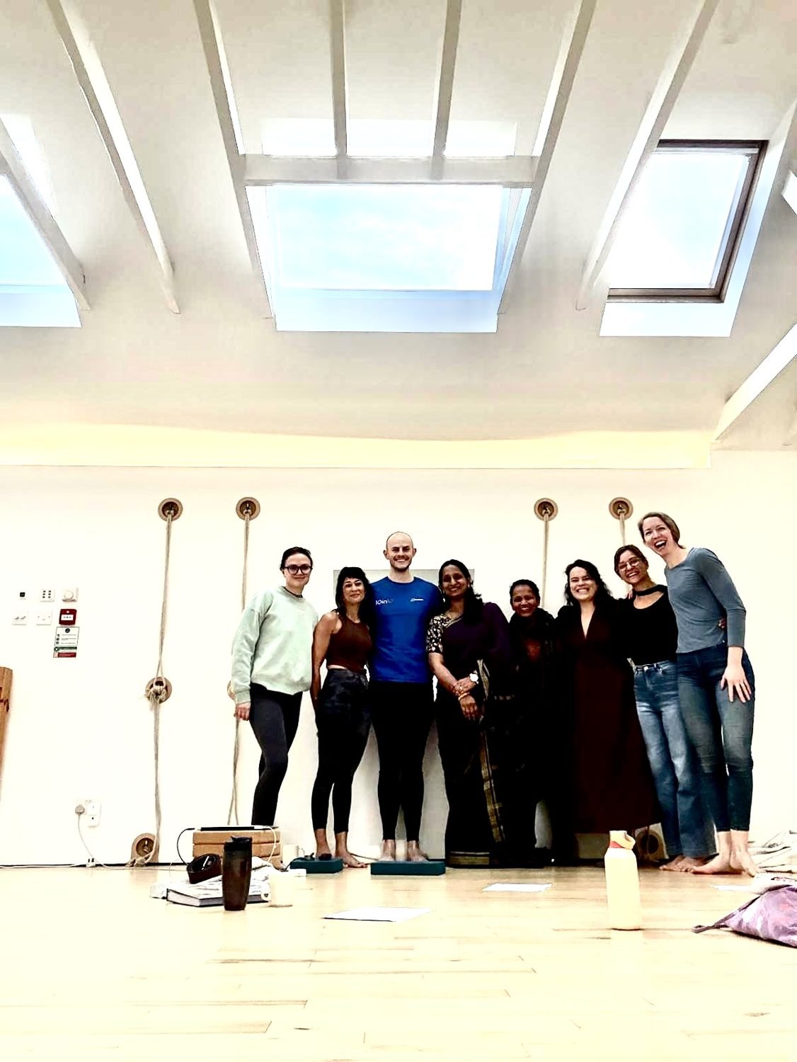 Yogashree with workshop participants